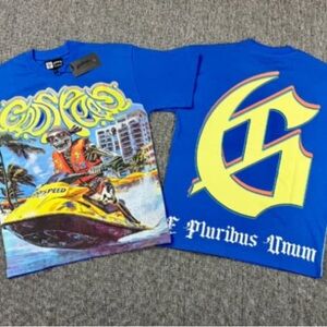 Vibrant Blue Graphic Tee